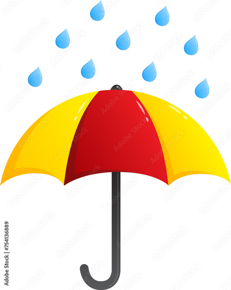 umbrella rain symbol forcast wheather isolate illustration gradient design