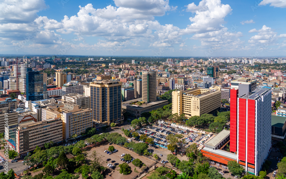 Skyline of Nairobi East with Ngara district