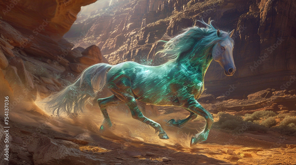 Fototapeta premium horse in the mountains