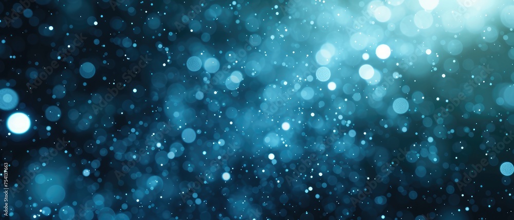 Abstract Blue Bokeh Lights on Dark Background Abstract Blue Bokeh Lights on Dark Background