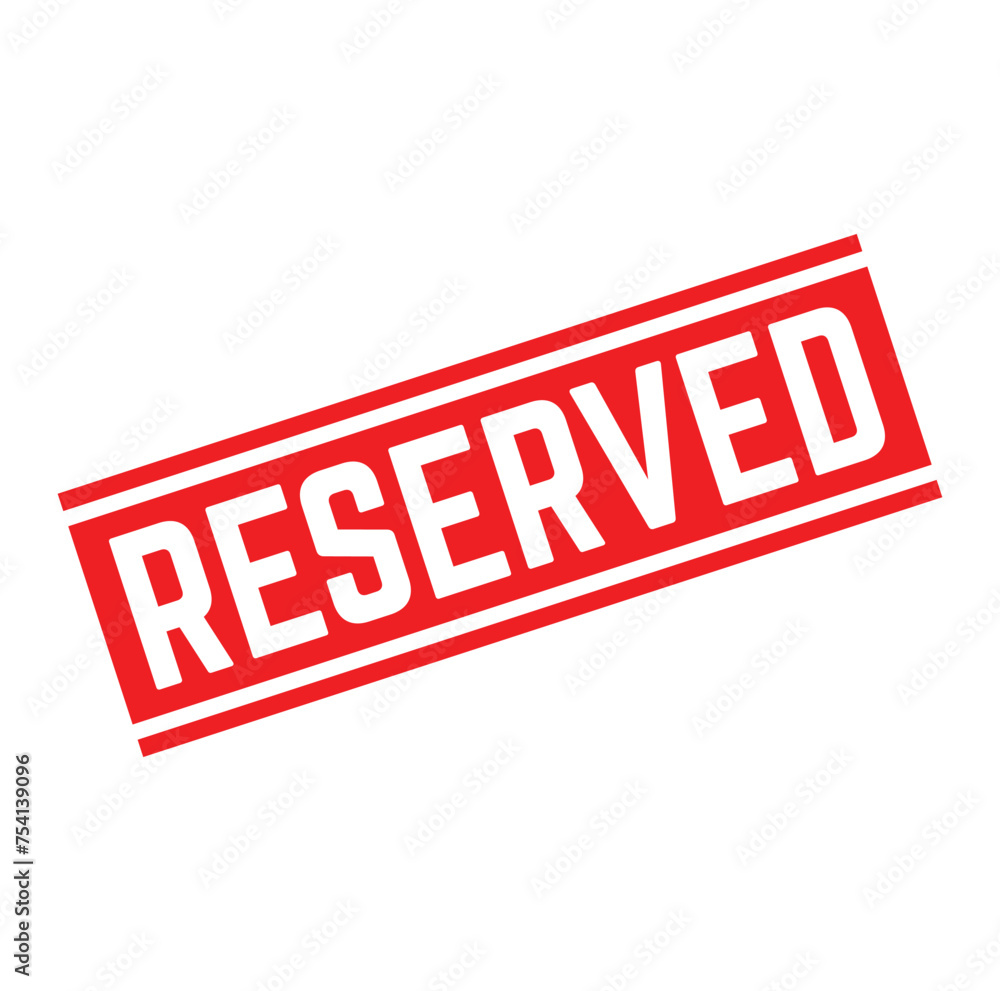 RESERVED Rubber stamp design. VECTOR ILLUSTRATION. RESERVED Rubber stamp design. VECTOR ILLUSTRATION.
