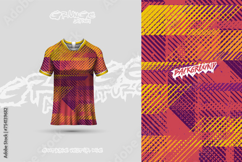 Sports jersey and t-shirt template sports jersey design vector. Sports design for football, racing, gaming jersey. Vector.