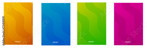 A4 abstract color paper art illustration set. Contrast colors. Vector design layout for banners presentations, flyers, posters and invitations