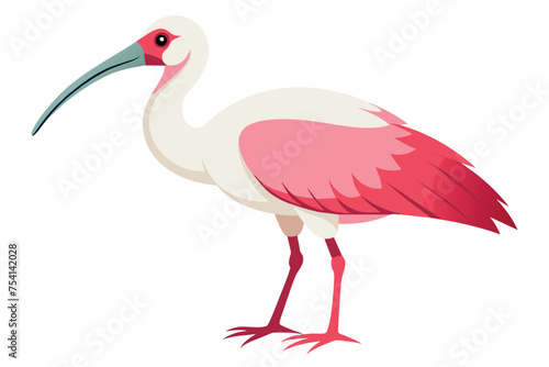 flamingo isolated on white background photo