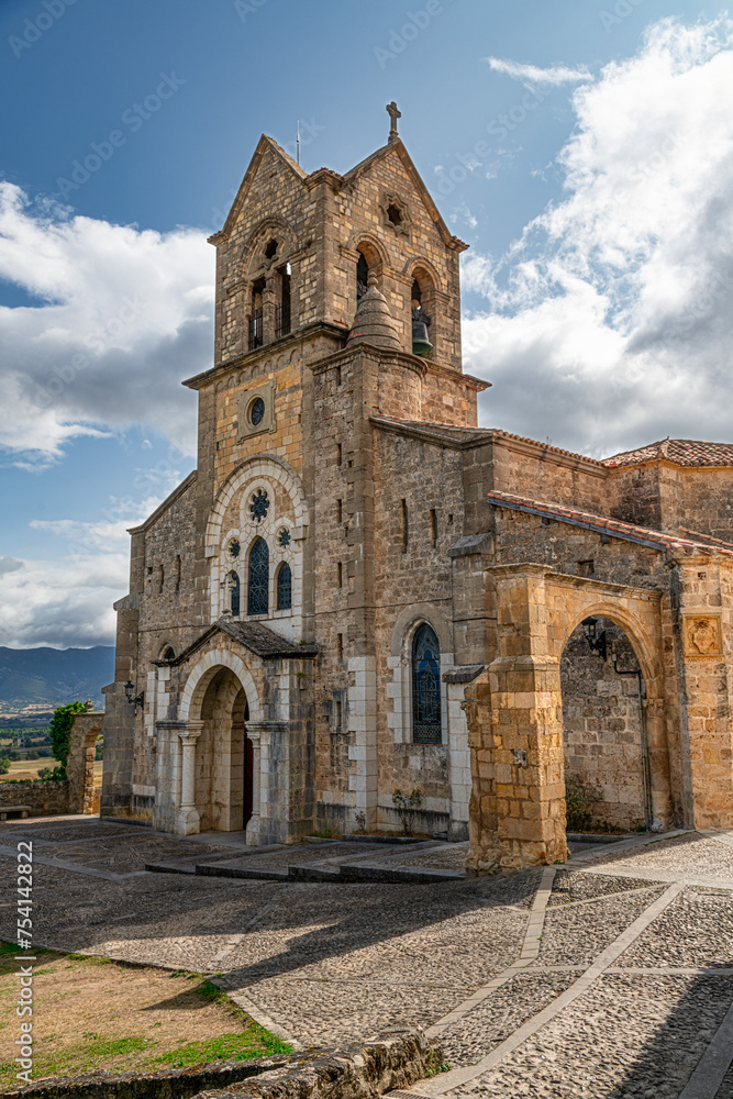 Church of San Vicente Martir and San Sebastian in Frias, medieval village in the province of Burgos, Spain	
