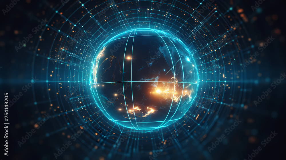 3D abstract network of neural network futuristic technology background 3D abstract network of neural network futuristic technology background