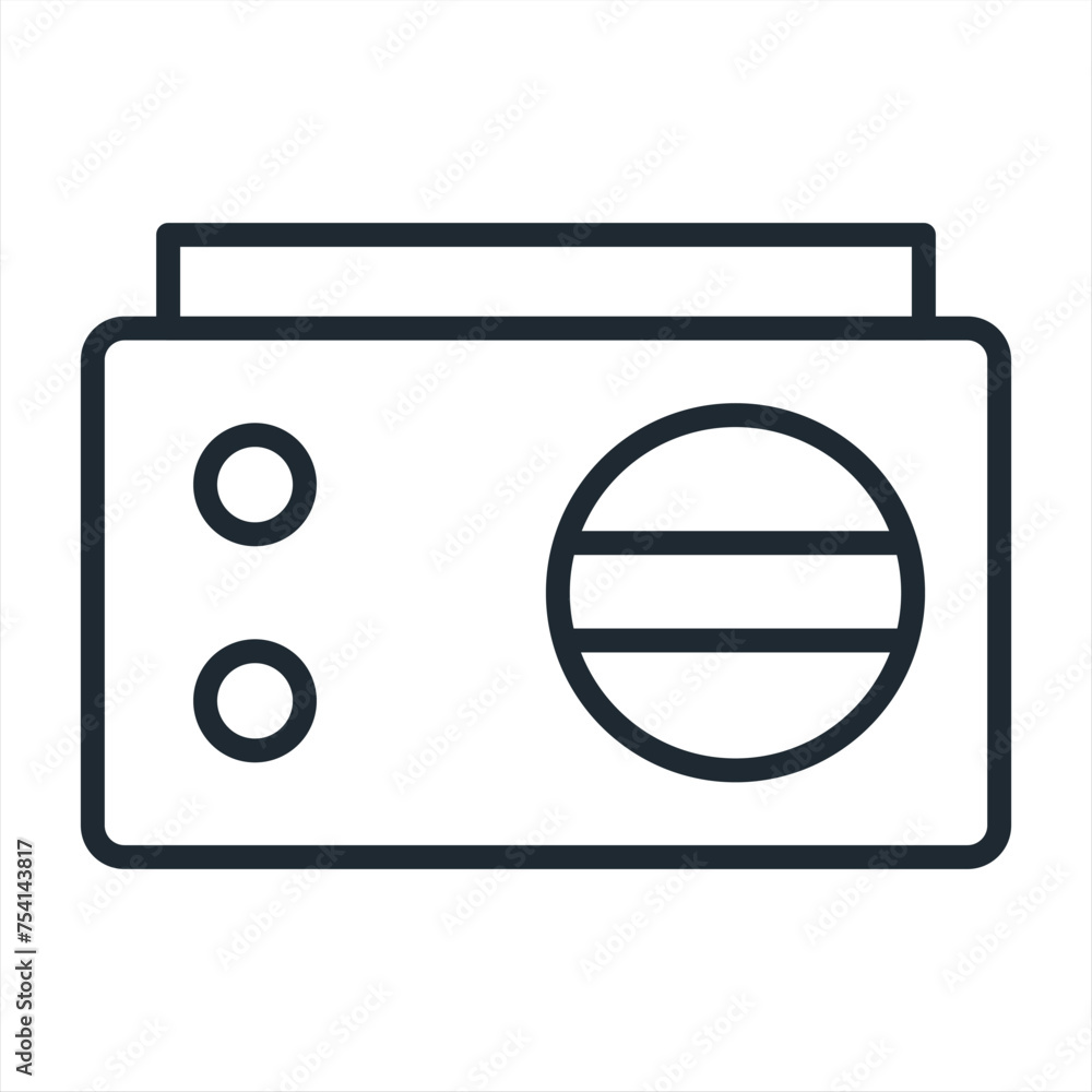 Radio icon simple vector design. Radio logo template Radio icon simple vector design. Radio logo template