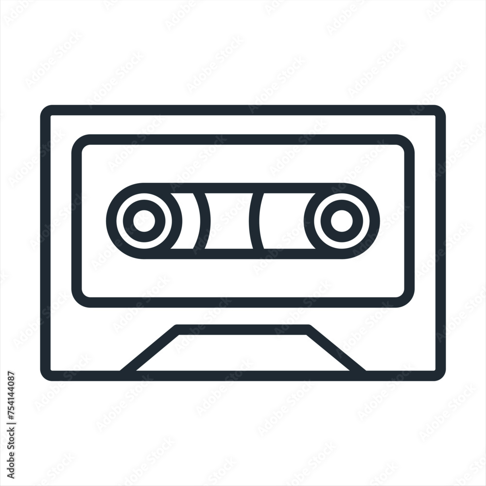 Retro audio music cassette tape vector Illustration on a white background. Retro audio music cassette tape vector Illustration on a white background.