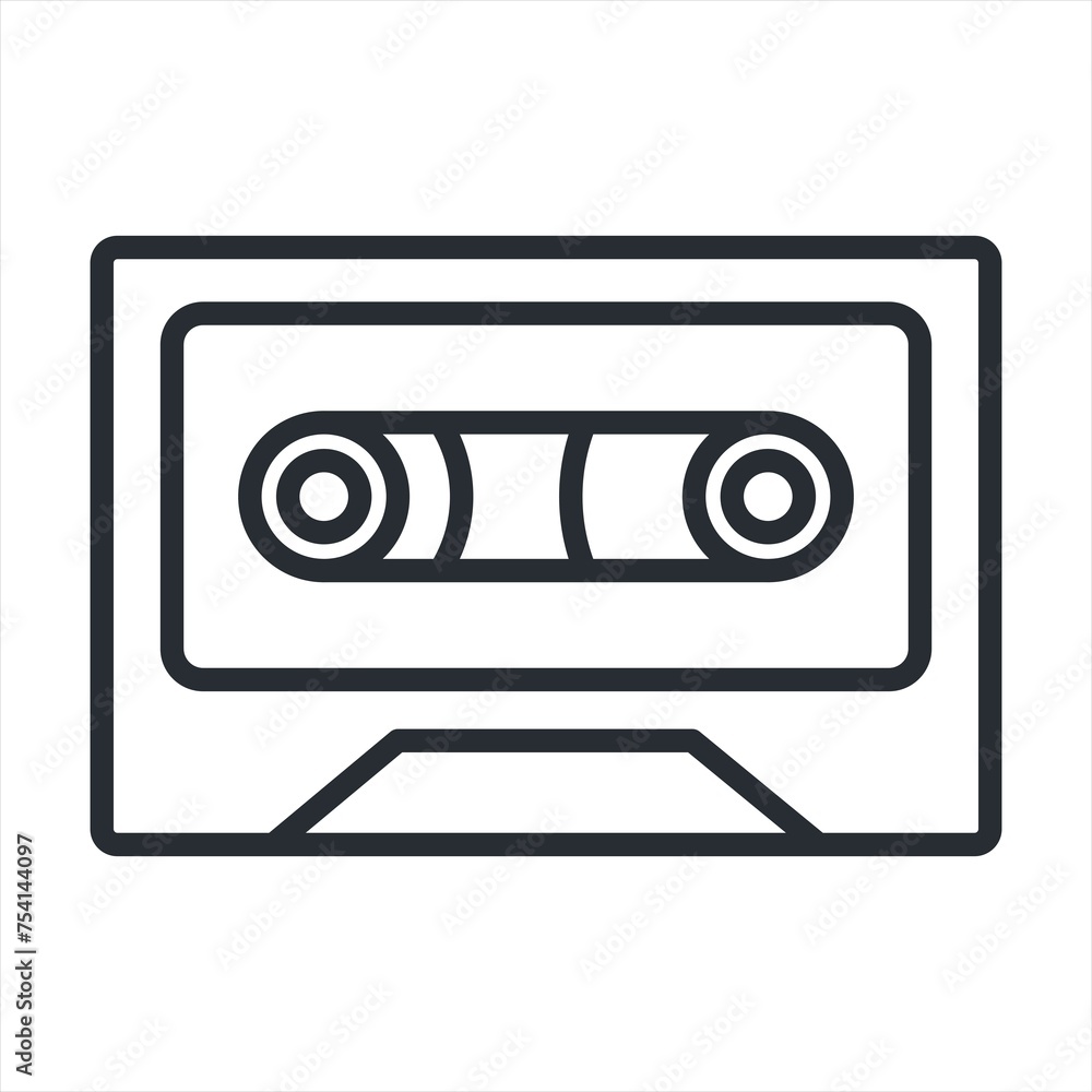 Retro audio music cassette tape vector Illustration on a white background. Retro audio music cassette tape vector Illustration on a white background.