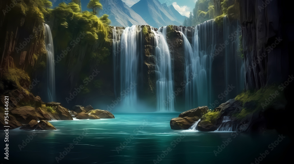 Obraz premium beautiful waterfall