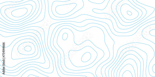 Abstract design with seamless pattern with lines topographic map. geographic mountain relief. retro topographic map. geographic contour map paper texture. terrain path isolated on a blue background.