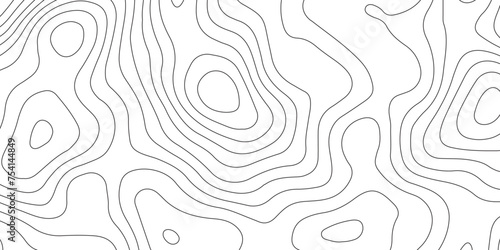 Abstract design with seamless pattern with lines topographic map. geographic mountain relief. retro topographic map. geographic contour map paper texture. terrain path isolated on a white background. photo
