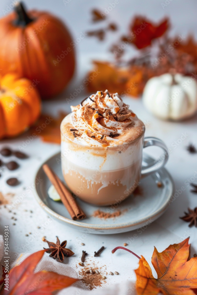 delicious Pumpkin Spice Latte - Espresso steamed milk delicious Pumpkin Spice Latte - Espresso steamed milk