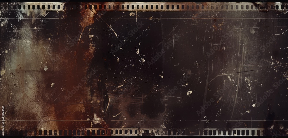 Grunge Style Old Film Negative Texture - obrazy, fototapety, plakaty 