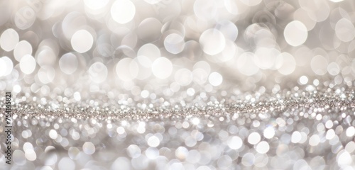 Silver Bokeh Lights on a Festive Background