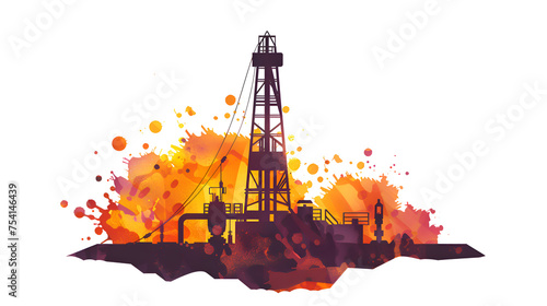 Oil industry,above ground oil drilling station photo