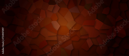 light coco stains broken glass tile black background. geometric pattern with 3d shapes vector Illustration. blue broken wall paper in decoration.  low poly crystal mosaic background.