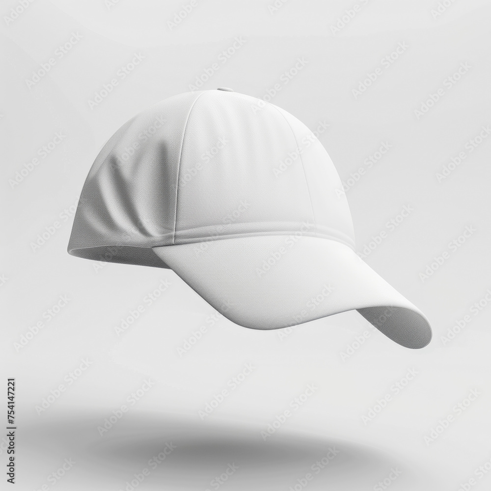 a blank white mock up hat floating in the air , product mockup. a blank white mock up hat floating in the air , product mockup.