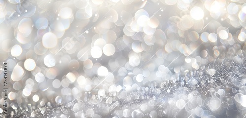 Festive Bokeh Lights on Shimmering Background