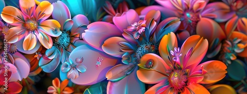 Colorful Abstract Floral Background for Creative Design