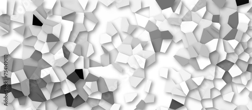 abstarct Pastel white and gray glass broken tile pattern background. geometric pattern with 3d shapes vector Illustration. white broken wall paper in decoration. low poly crystal mosaic background.