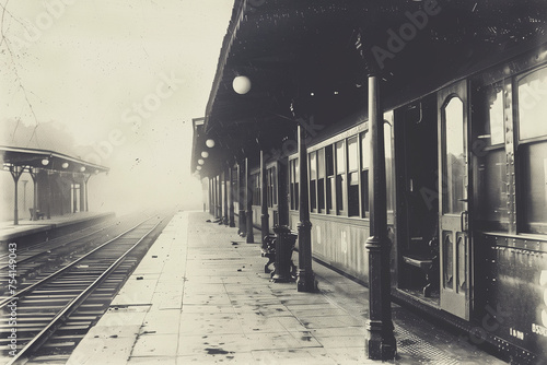 old photo of train station in the 1920s