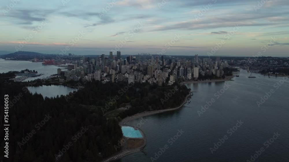 Aerial view Stanley Park Vancouver British Columbia Canada Aerial view Stanley Park Vancouver British Columbia Canada