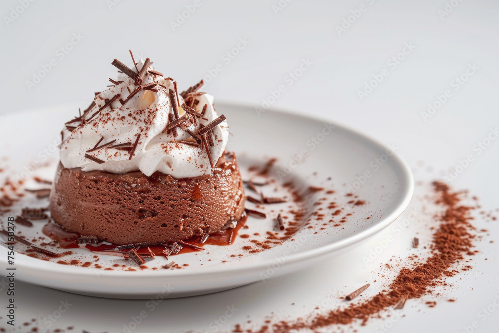 delicious Chocolate Mousse Elegant a plate with a delicate delicious Chocolate Mousse Elegant a plate with a delicate