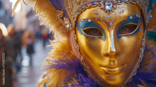 Mask carnival venice masquerade venetian party background theater purim costume italy. Venice carneval mask golden mardi carnival © Anna