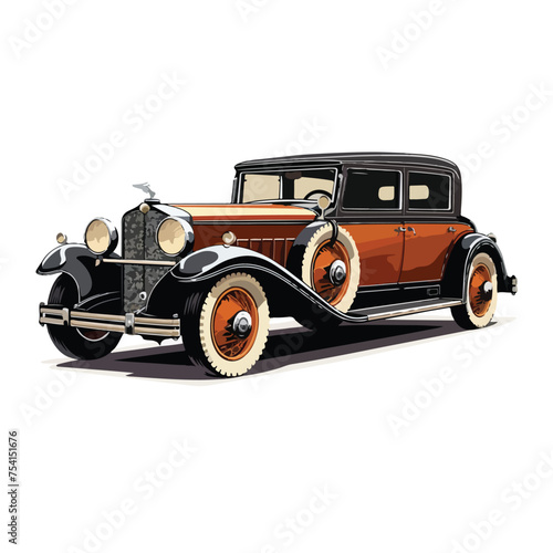 A vintage car vector illustration