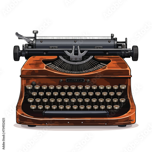 A vintage typewriter. vector illustration