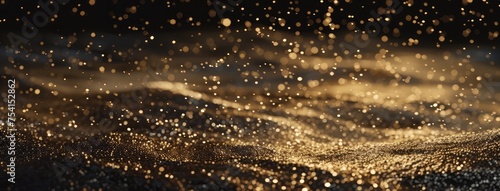 Golden Sparkles on Sand with Evening Light