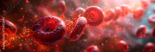 background with bubbles,
Red Blood Cells A Vital Component photo