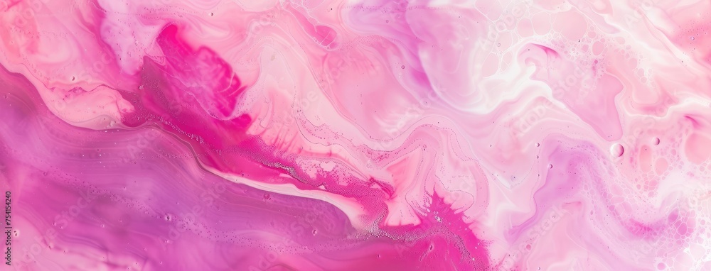 Pink and White Fluid Art Marble Texture