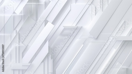Modern White Geometric Shapes Design Background