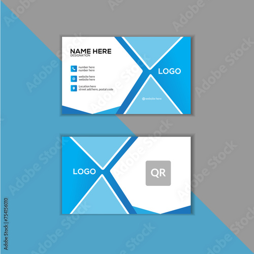 Double sided business card design. Visiting card for business and personal use.