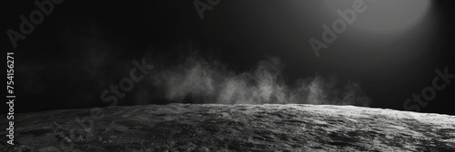Lunar Surface with Rising Earthlight photo