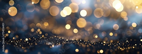 Sparkling Bokeh Lights on Dark Background