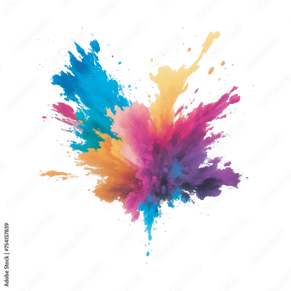 Colored ink splash vector illustration