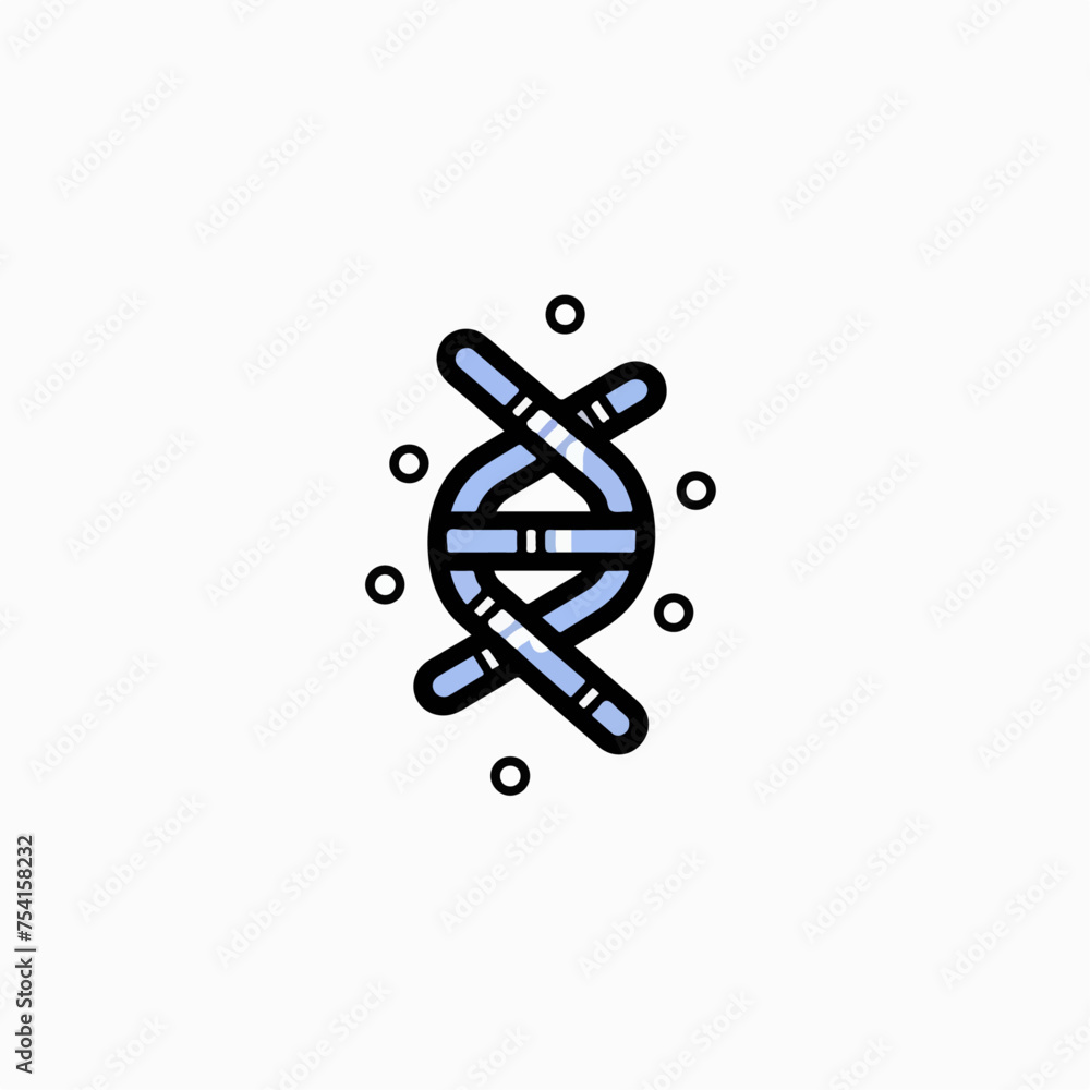 DNA strand symbol, minimal,medical icon DNA strand symbol, minimal,medical icon