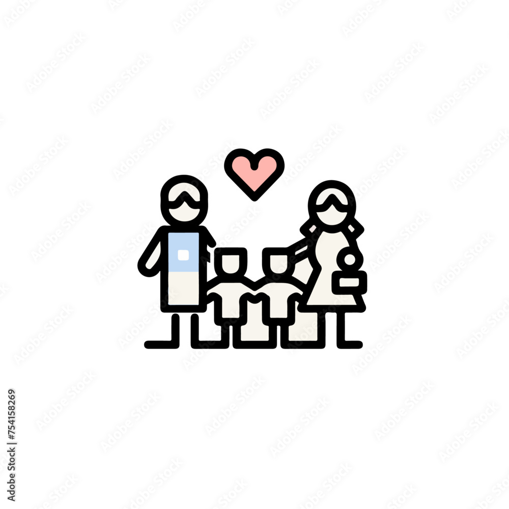 Family - Representing community health and support symbol, minimal,medical icon
Family - Representing community health and support symbol, minimal,medical icon