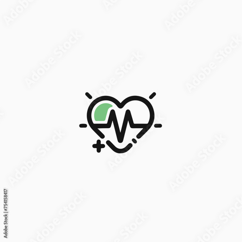 Heartbeat symbol, minimal,medical icon