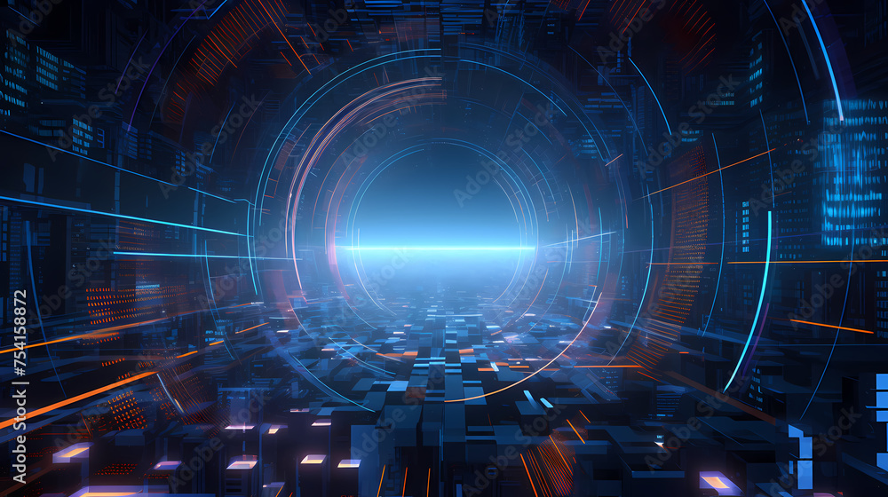 Obraz premium Premium digital art, technology concept background