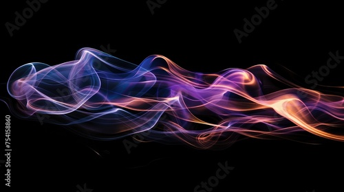 Vibrant Colorful Smoke Waves in Motion