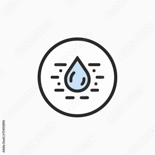 Water droplet symbol, minimal,medical icon