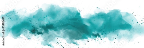 Abstract Blue Watercolor Brush Stroke Banner