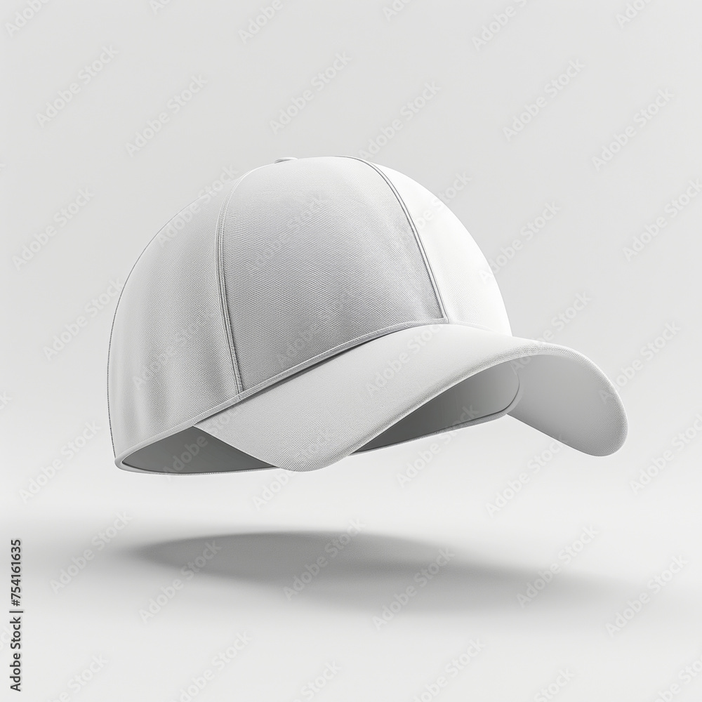 a blank white mock up hat floating in the air , product mockup. a blank white mock up hat floating in the air , product mockup.