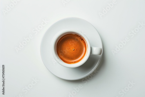 delicious Classic Espresso - A single shot of espresso in a small cup the essence of coffee