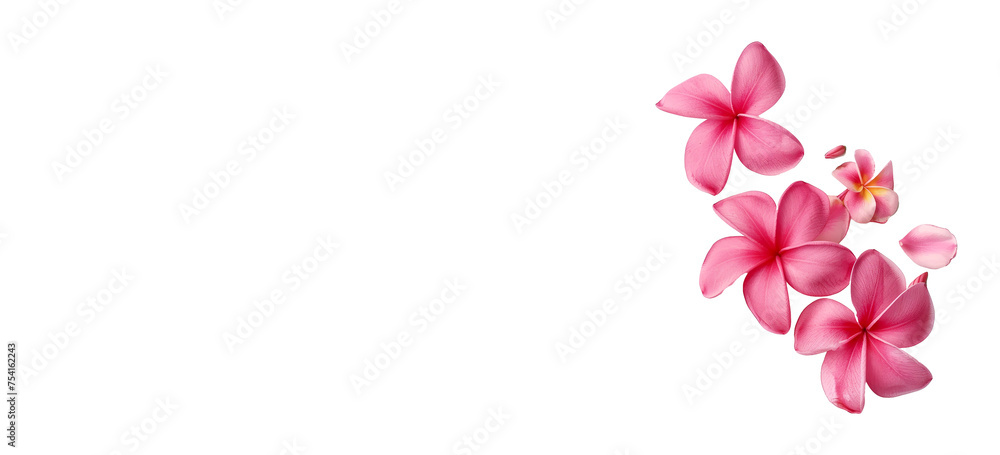 Pink Frangipani isolated on White background Pink Frangipani isolated on White background