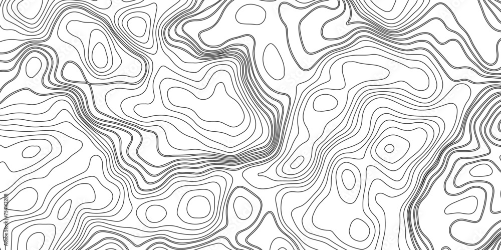 Fototapeta premium Topographic map background concept with space for your copy. Seamless pattern topographic contours map background.